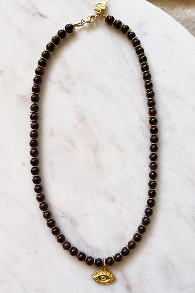 Talisman necklace — Garnet
