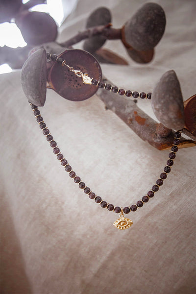 Talisman necklace — Garnet