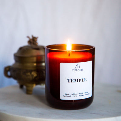Temple scented candle